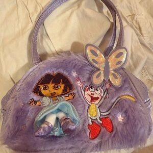 Dora the Explorer Purple Kids Handbag with Boot